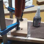 Grinding belt glueing