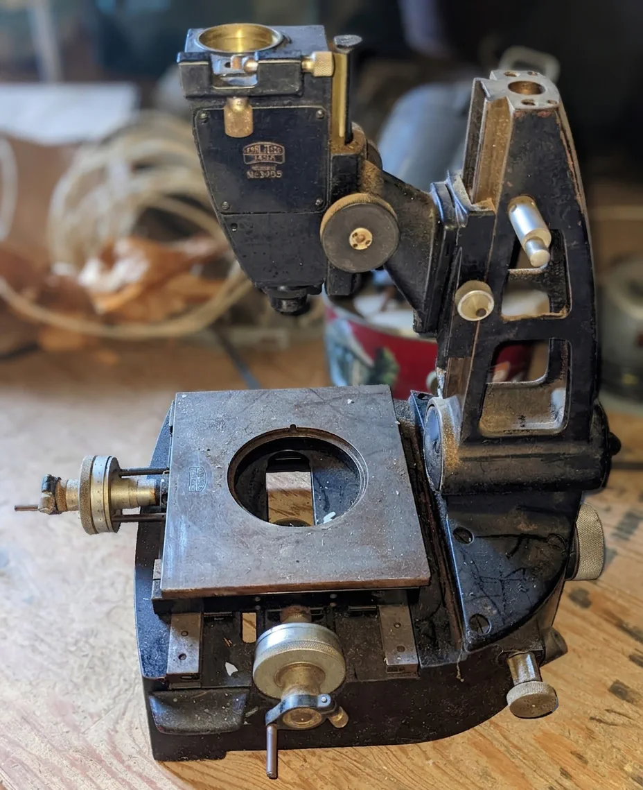 Old Zeiss measuring microscope